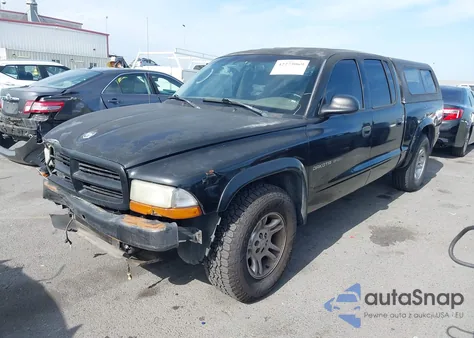 2002 Dodge Dakota Sport из США, поврежденный, VIN 1B7HL38X12S643493